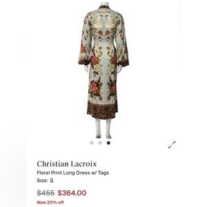 Christian Lacroix Floral Print Long Dress